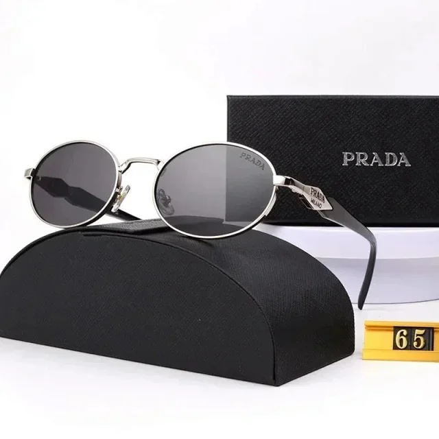 Prada Eyewear Sunglasses with round or geometric metal frames product detail image 2