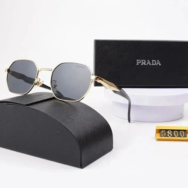 Prada Eyewear Sunglasses with round or geometric metal frames product detail image 11