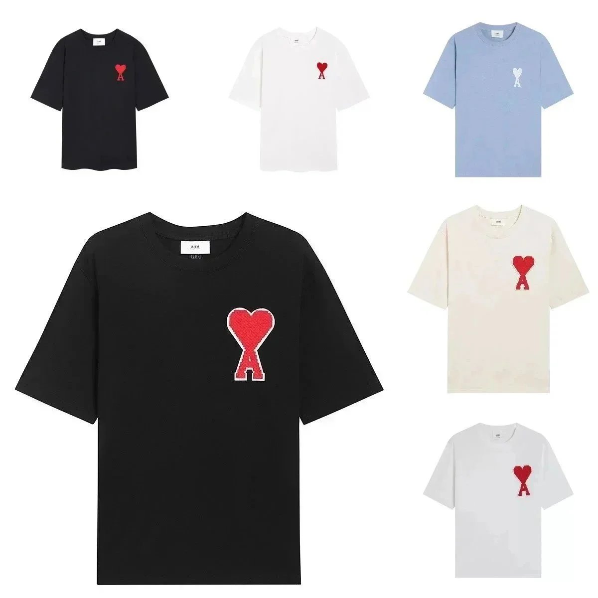 Ami Paris Heart Logo T-Shirt [