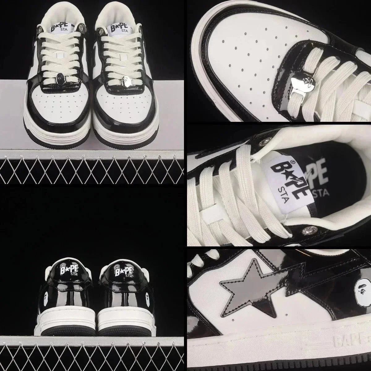 A Bathing Ape Bape Sta Camo White Sneakers - 4