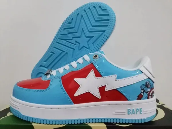 A Bathing Ape x Marvel BAPE Sta Captain America Sneakers - 1
