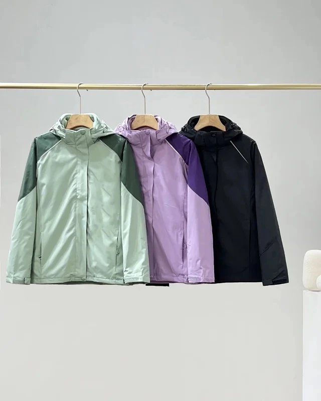 Women's Three-in-One Waterproof Windproof Removable Jacket
