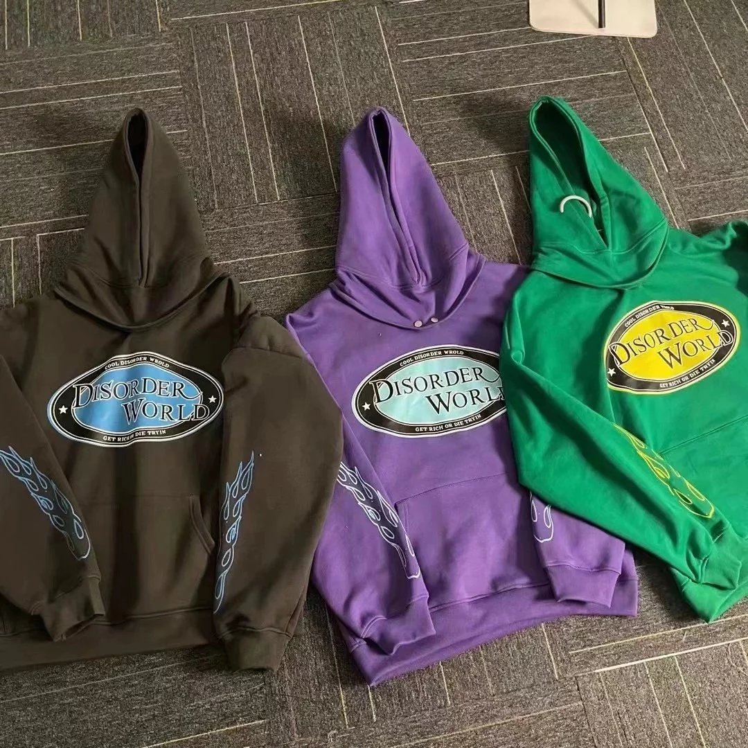 DISORDER WORLD Removable Hood Sherpa Sweatshirt