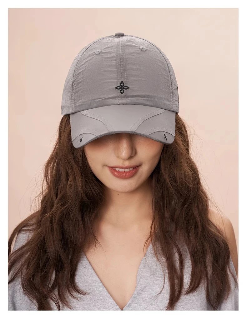 Design Structured Embroidered Baseball Cap Gray - 7