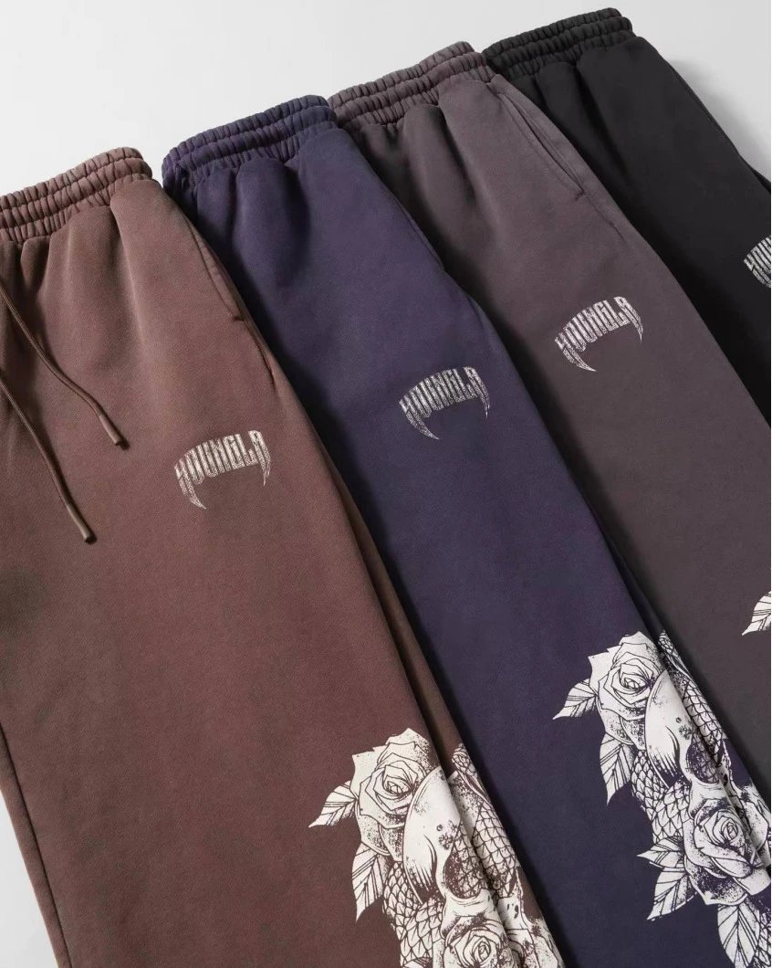Design Houndla Skull & Roses Brown Sweatpants - 22