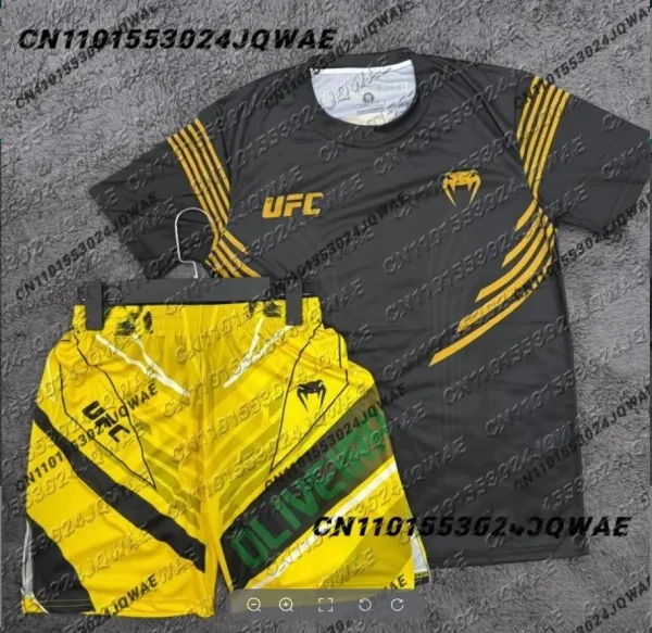 UFC x Venum Fight Kit Black / Yellow Activewear Set - 1