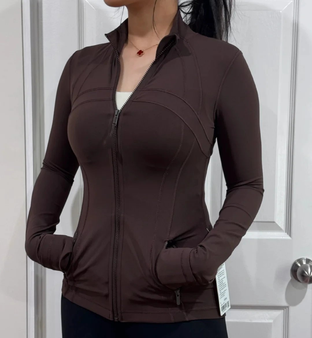 Alo Yoga Sculpt Long Sleeve Zip-Up Top Dusty Pink Activewear - 22