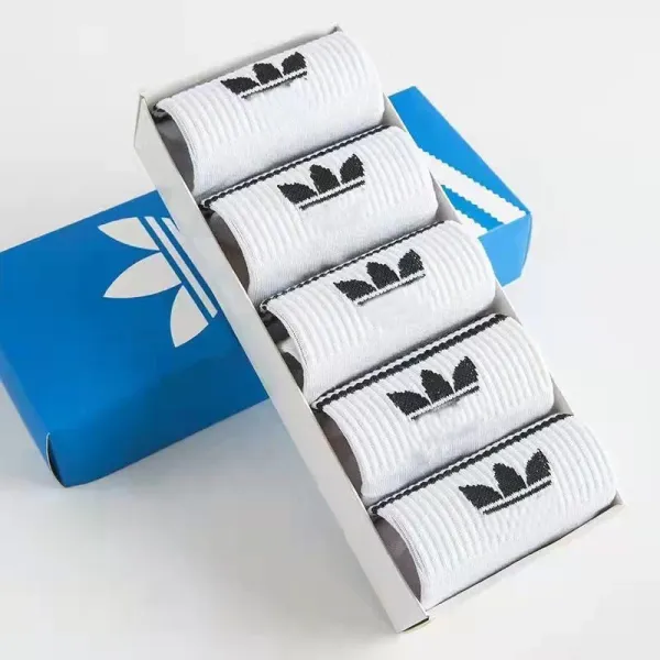 Adidas Originals Trefoil Logo Crew Socks White - 1
