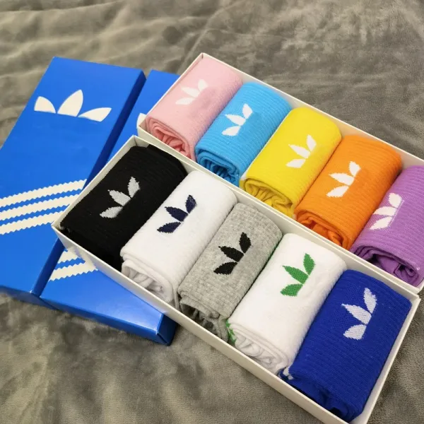 Adidas Originals Trefoil Logo Crew Socks Gray - 4