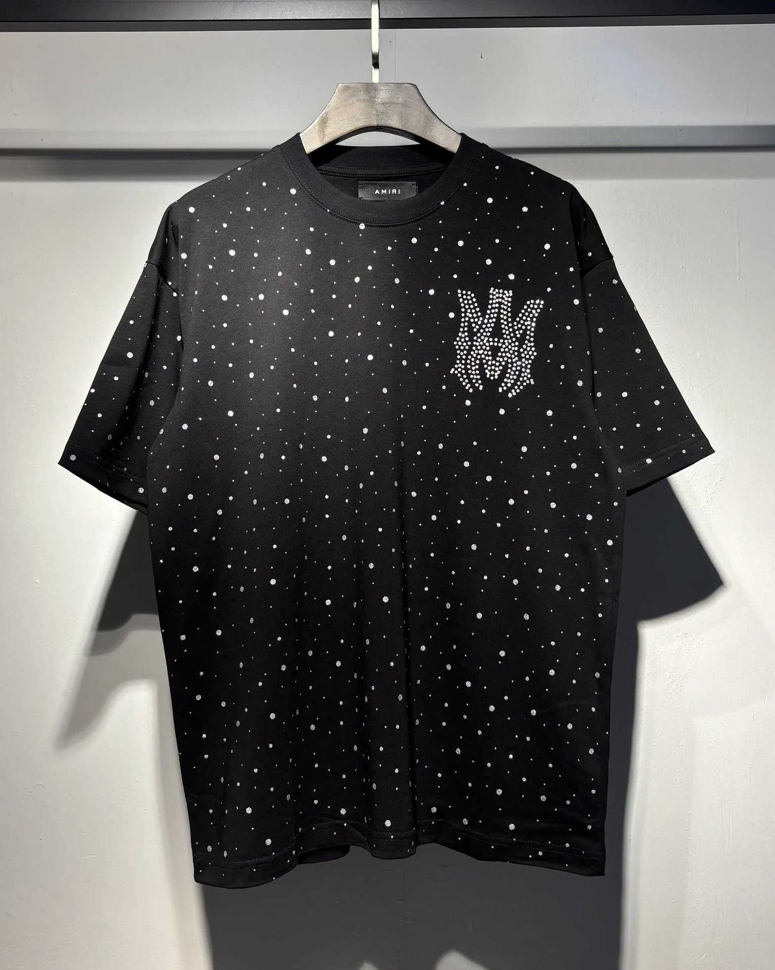 Amiri Logo Embroidered Black Polo with White Trim Polo Shirt - 19