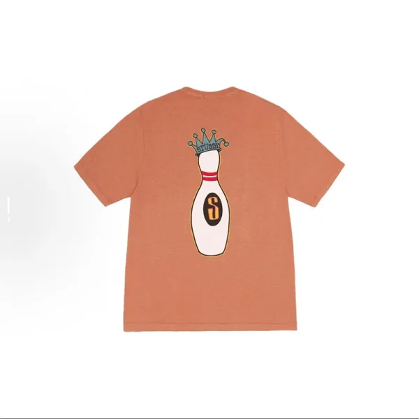 Stussy Bowling Pin Crown T-Shirt Terracotta - 1