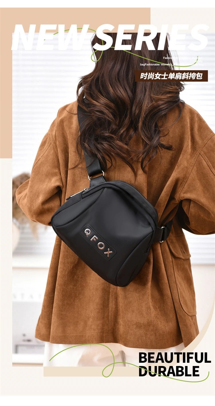 Design QFOX Mini Crossbody Bag Beige Crossbody Bags - 7