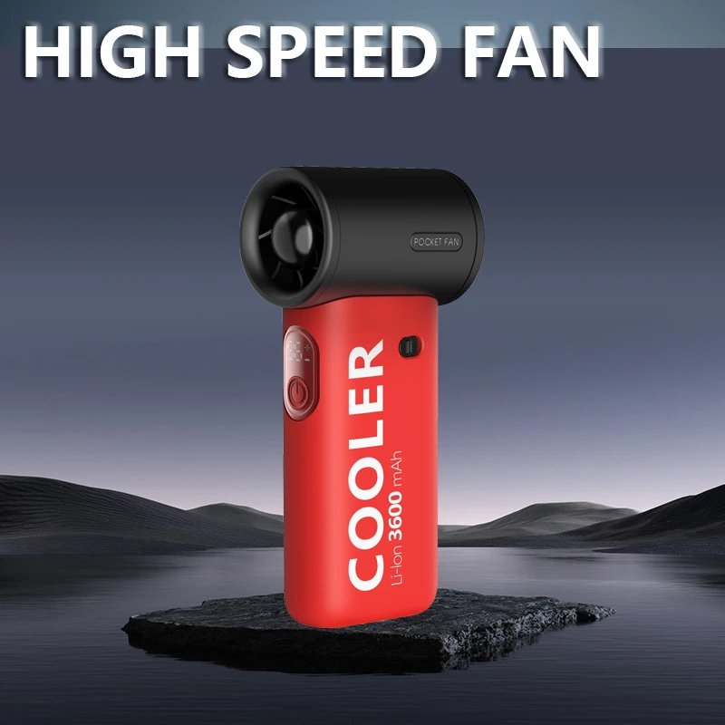 Design COOLER Pocket Fan Red Portable Fan Electronics - 6