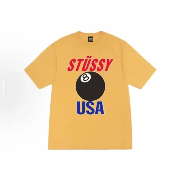 Stussy Stüssy 8-Ball USA Yellow T-Shirt T-Shirts - 1
