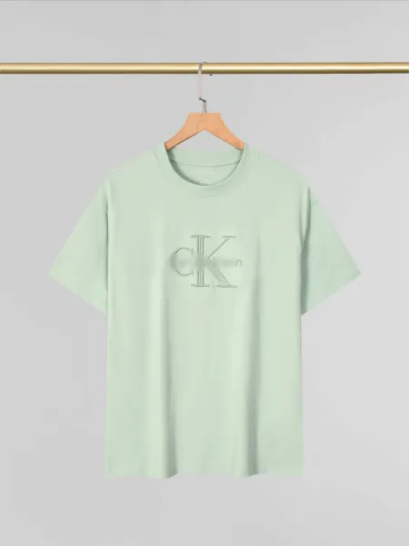Calvin Klein CK Monogram Mint Green T-Shirt - 1