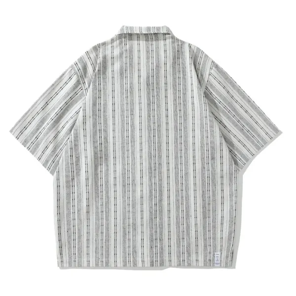 Needles Stripe Short-Sleeve Shirt Black - 4