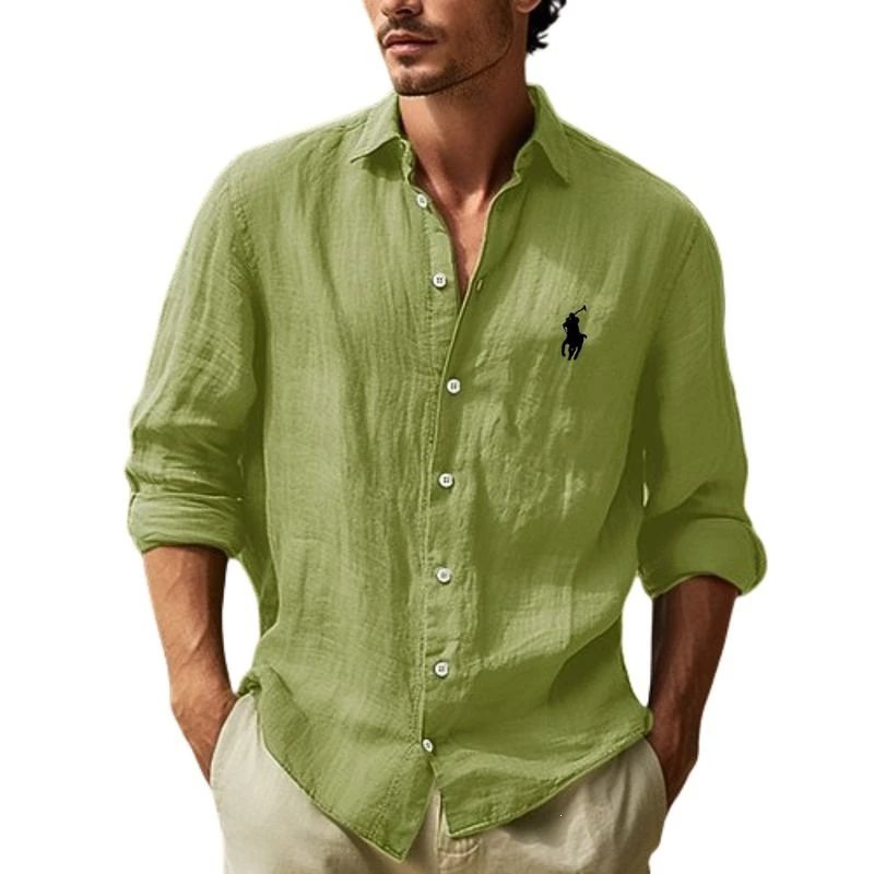 2025 new 3D digital printing hot stamping cross-border men's shirt popular casual Amazon long sleeved shirt in stock