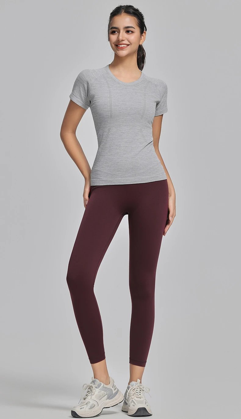 Alo High-Waisted Seamless Leggings Charcoal Gray Leggings - 33