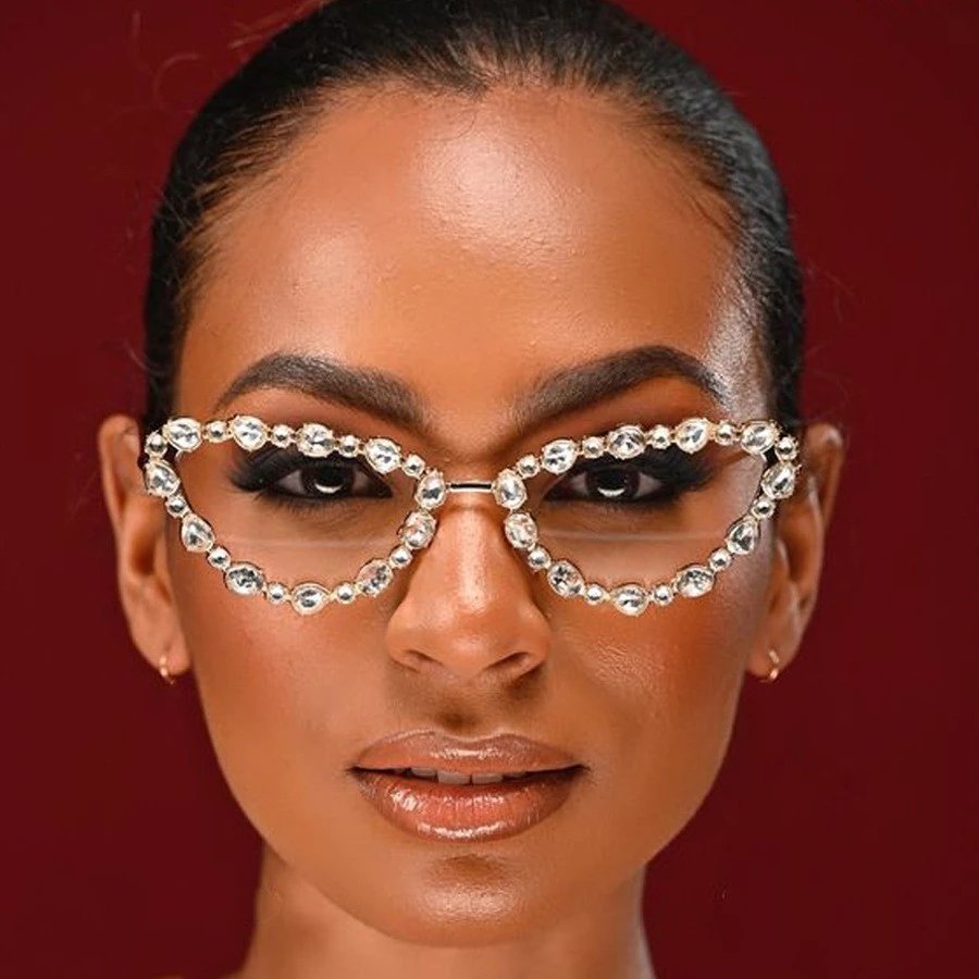 Style 15 Irregular Glasses Frame - Silver