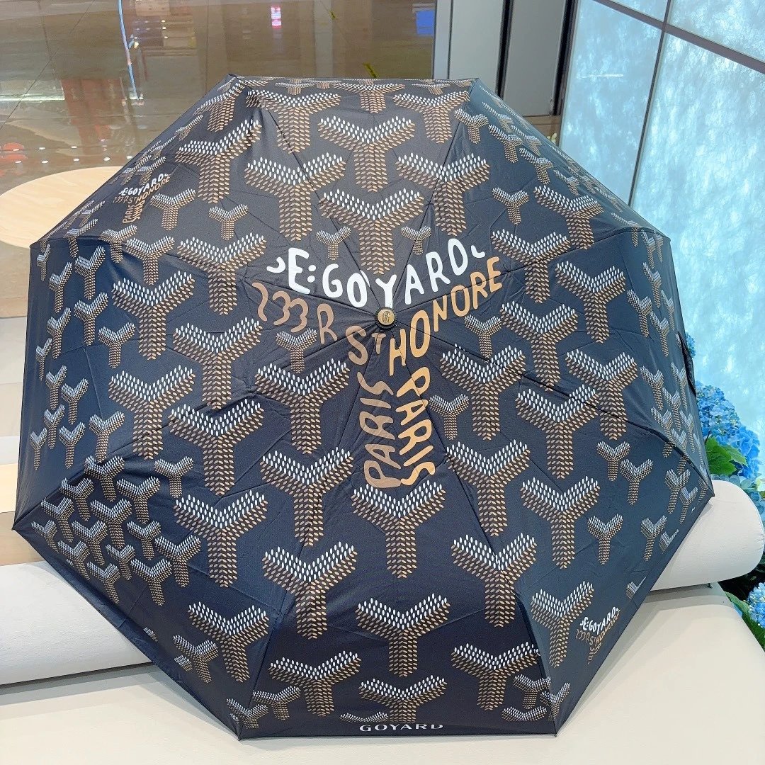 Goyard Saint-Honoré Folding Umbrella Silver Gray Accessories - 5