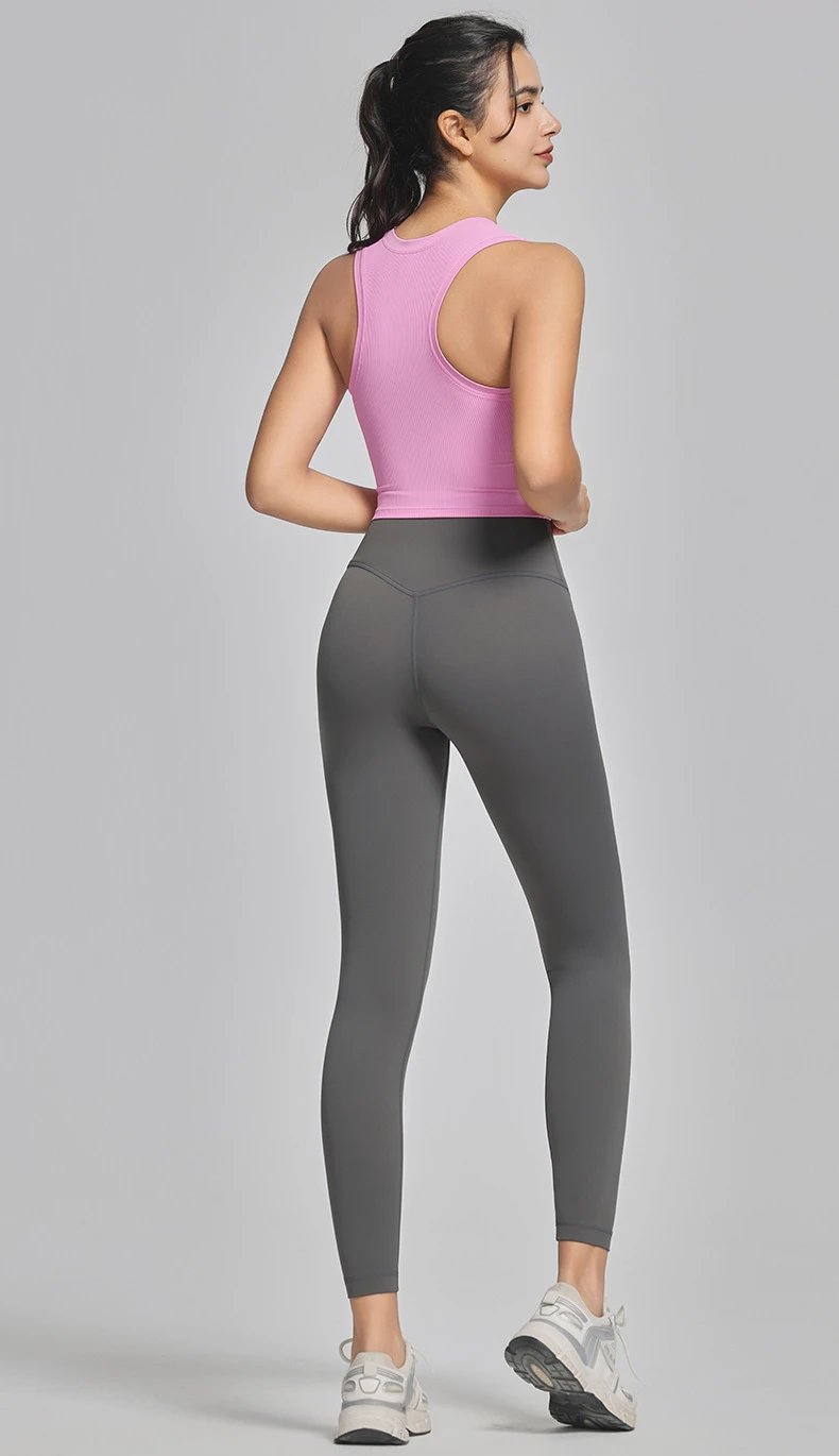 Alo High-Waisted Seamless Leggings Charcoal Gray Leggings - 39