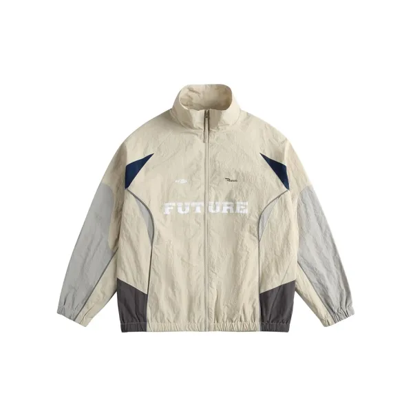 Design Future Windbreaker Navy Beige Blue Outerwear - 5