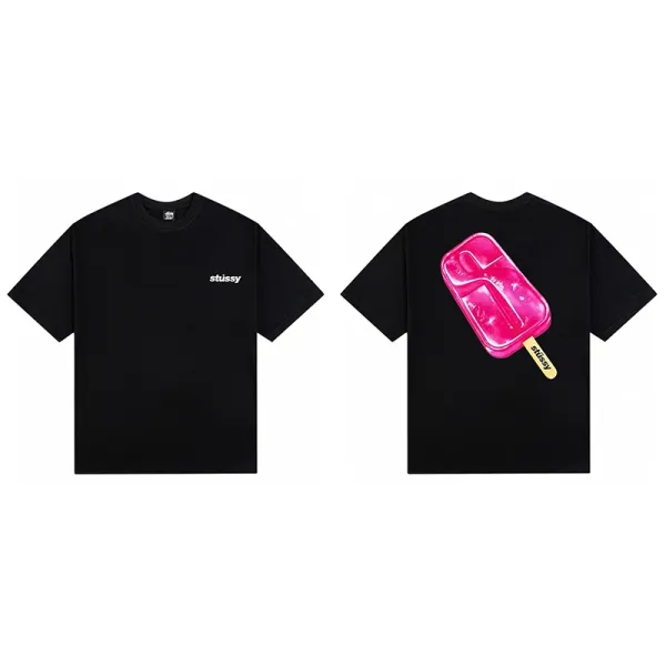 Stussy Popsicle Graphic T-Shirt Black - 1