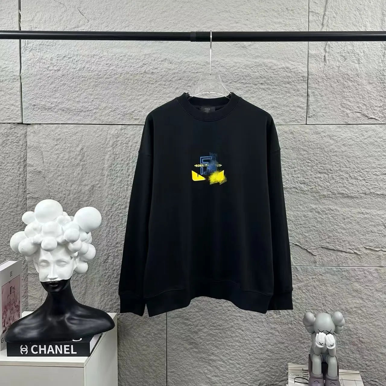 Fendi Teddy Bear Print Black Hoodie - 4