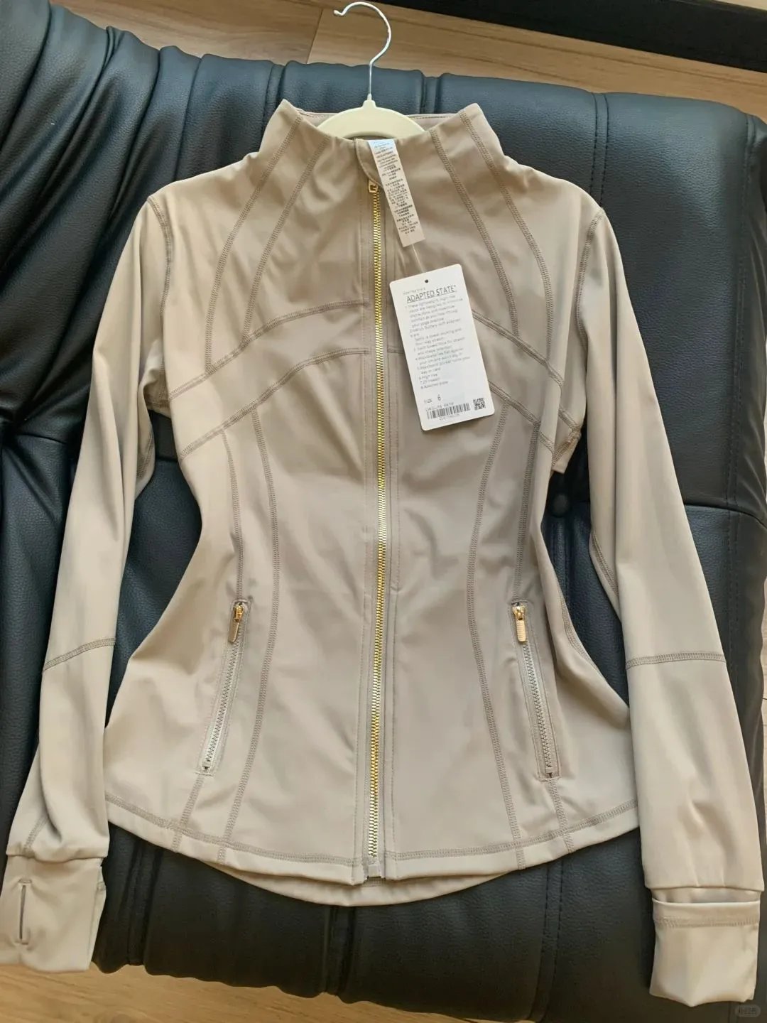 Alo Yoga Sculpt Long Sleeve Zip-Up Top Dusty Pink Activewear - 18