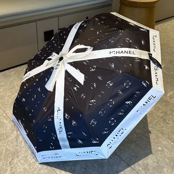 Chanel Monogram Print Umbrella Navy Blue Accessories - 28