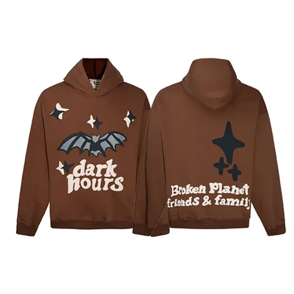 Broken Planet Dark Hours Hoodie Brown - 1