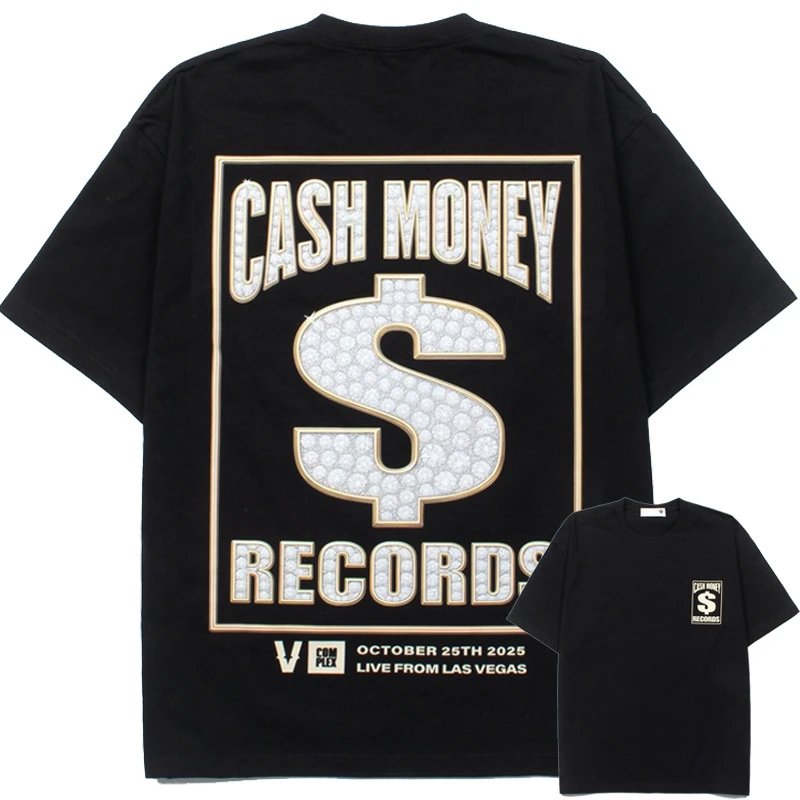 Design Cash Money Records x V Complex Live From Las Vegas Black T-Shirt T-Shirts - 10