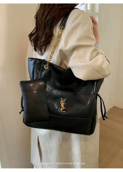 Saint Laurent Medium Niki Suede Brown Chain Shoulder Bag - 21