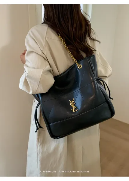 Saint Laurent Medium Niki Suede Brown Chain Shoulder Bag - 22