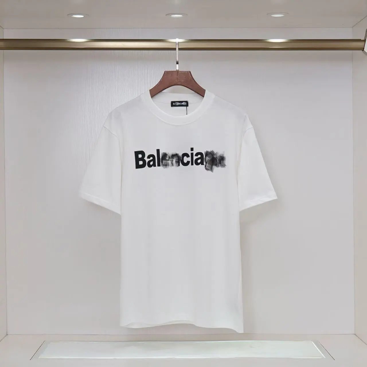Balenciaga Distorted Logo Black T-Shirt - 5