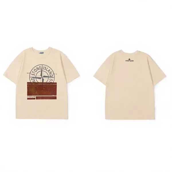 Stone Island Compass Logo T-Shirt Gray - 3