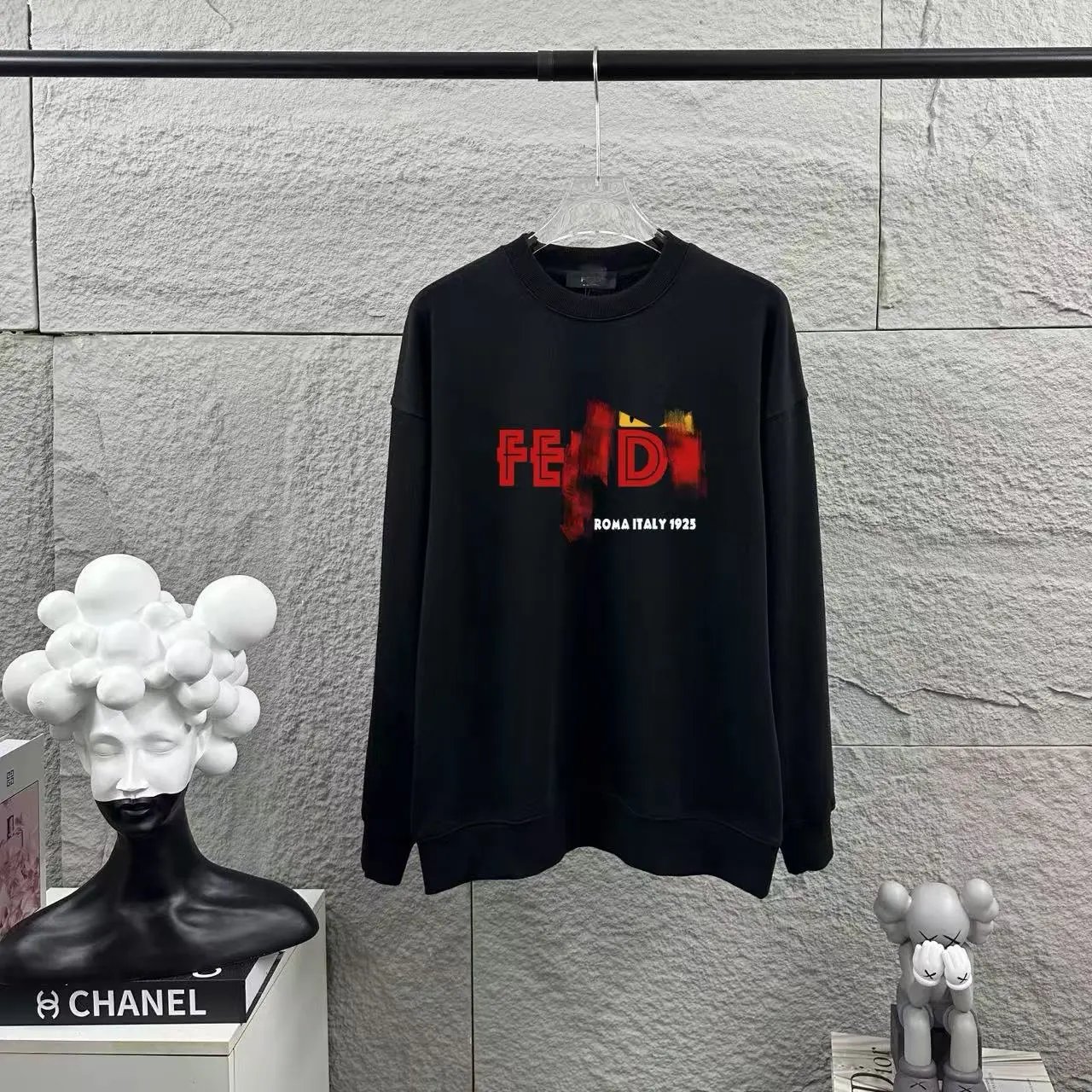 Fendi Teddy Bear Print Black Hoodie - 11