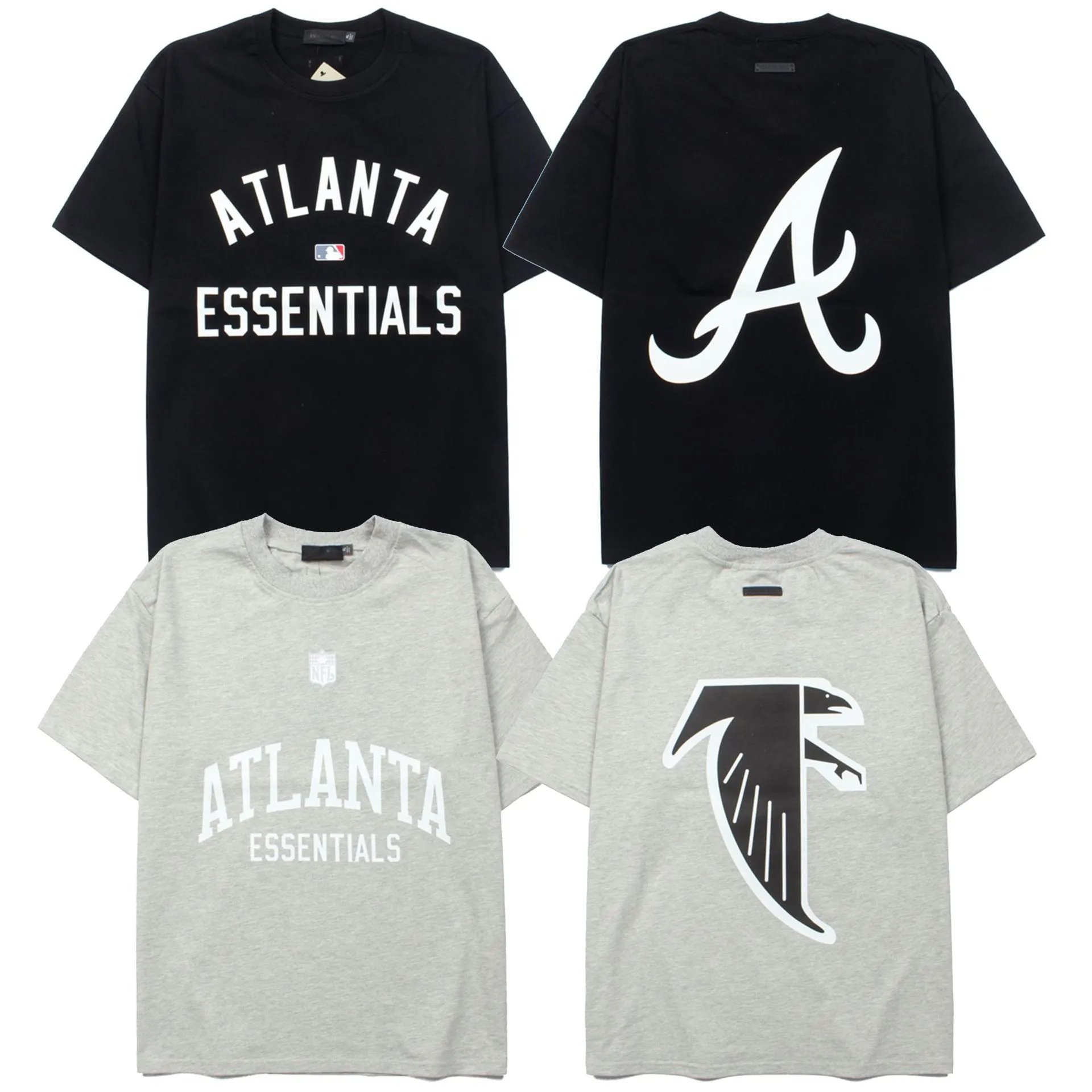 MLB x Essentials Atlanta Essentials Black T-Shirt - 10