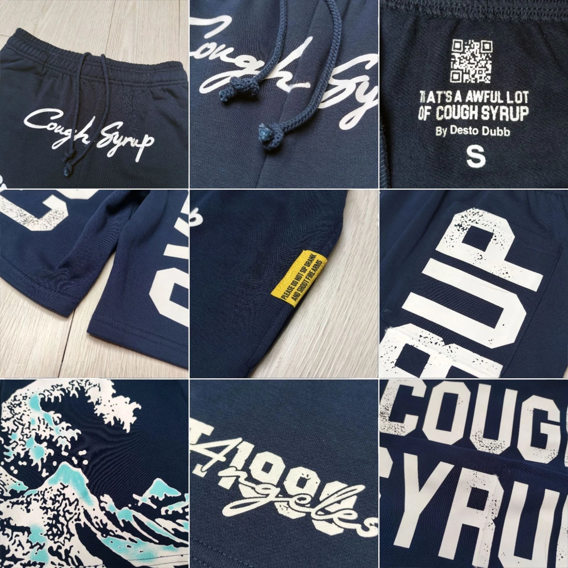 Design 'That's A Awful Lot Of Dead Homie' x 'Syrup' Graphic Sweatshorts Black Shorts - 13