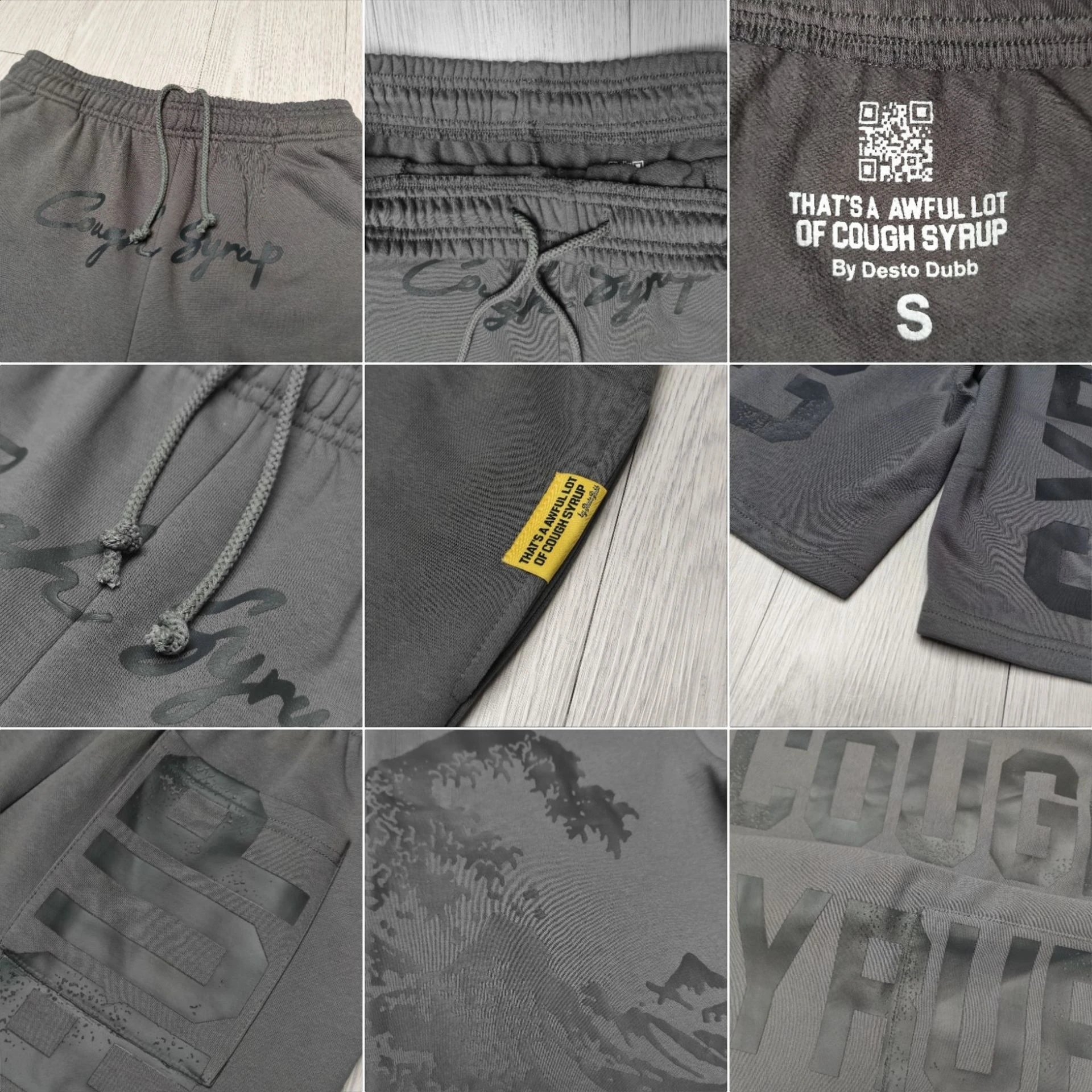 Design 'That's A Awful Lot Of Dead Homie' x 'Syrup' Graphic Sweatshorts Black Shorts - 15