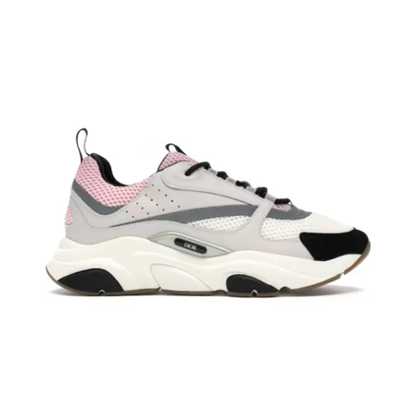 Dior B23 Low Pink Mesh Chunky Sneakers - 2