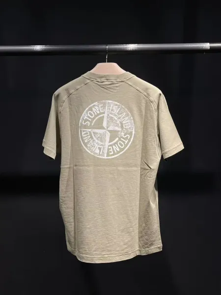 Stone Island Compass Logo T-Shirt Charcoal Gray T-Shirt - 11