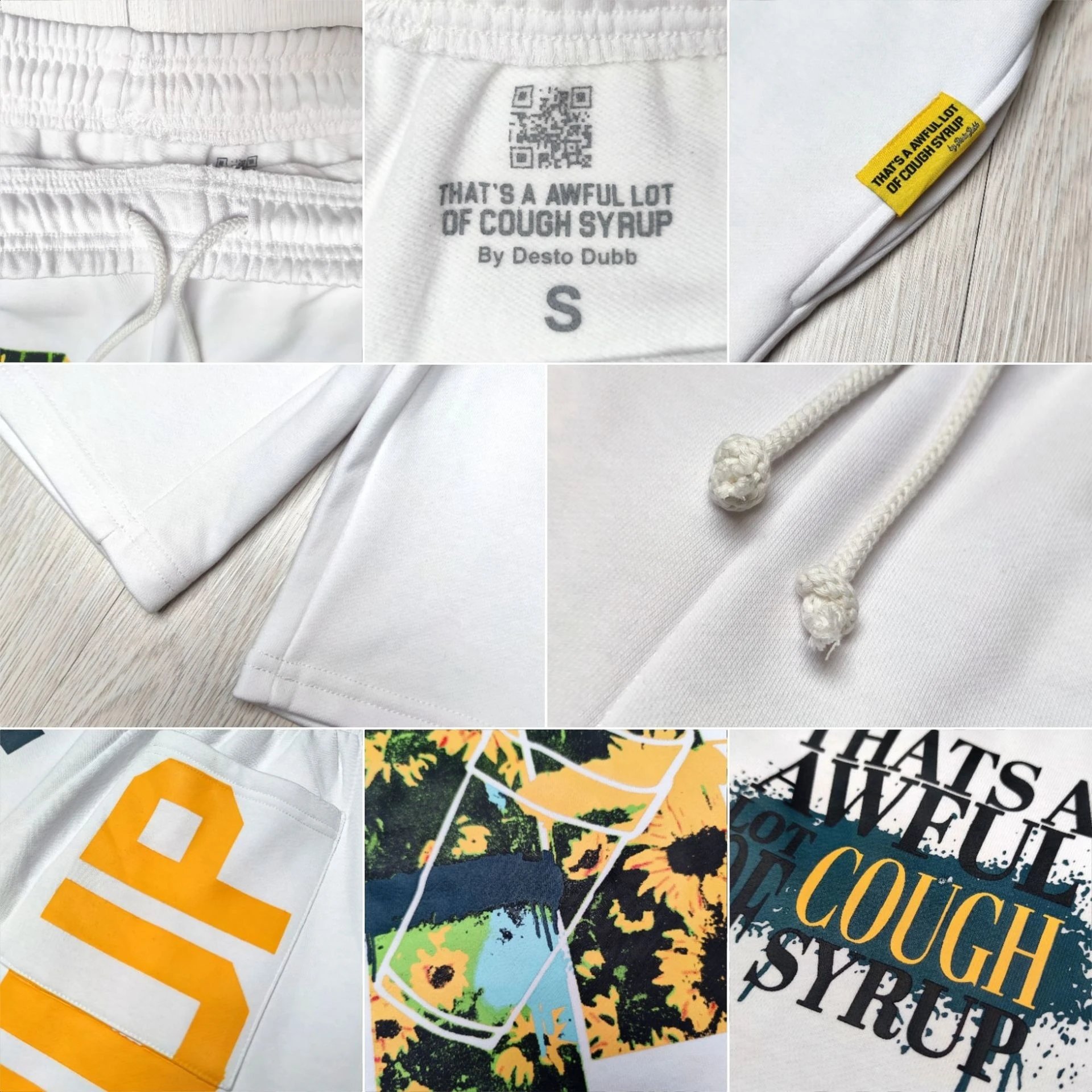 Design 'That's A Awful Lot Of Dead Homie' x 'Syrup' Graphic Sweatshorts Black Shorts - 17