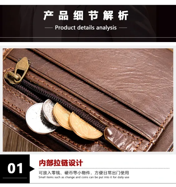 Design Crocodile-Embossed Leather Short Wallet Black - 18