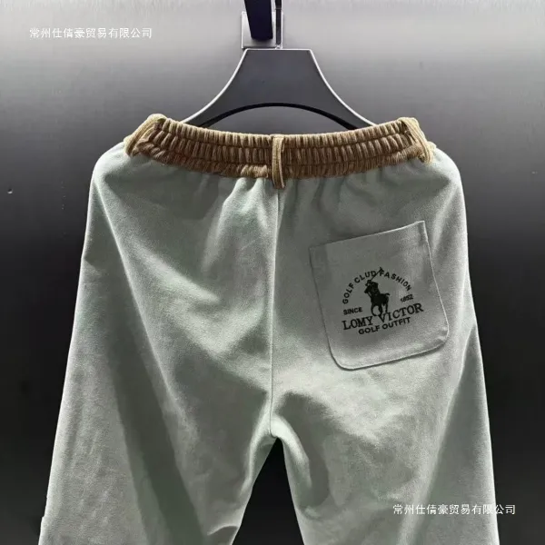 Polo Ralph Lauren Corduroy Waistband Sweatpants Light Gray - 4