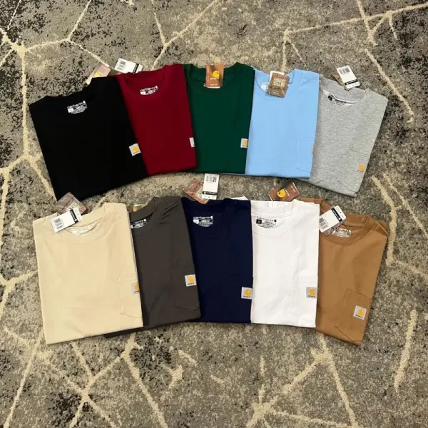 Carhartt Work In Progress Carhartt WIP Pocket T-Shirt Light Blue T-Shirt T-Shirts - 35