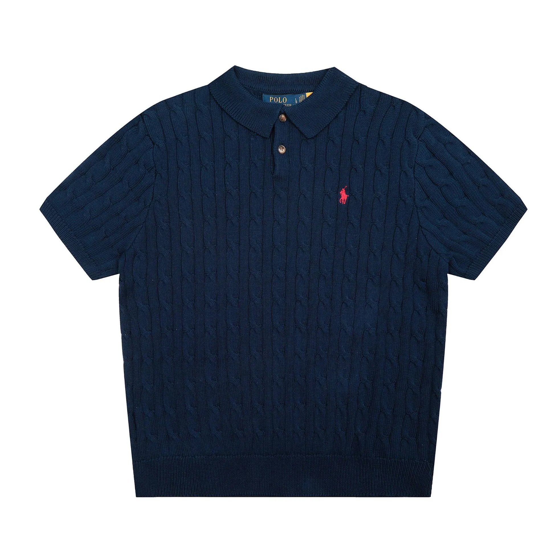 Polo Ralph Lauren Cable Knit Polo Gray Sweater - 7