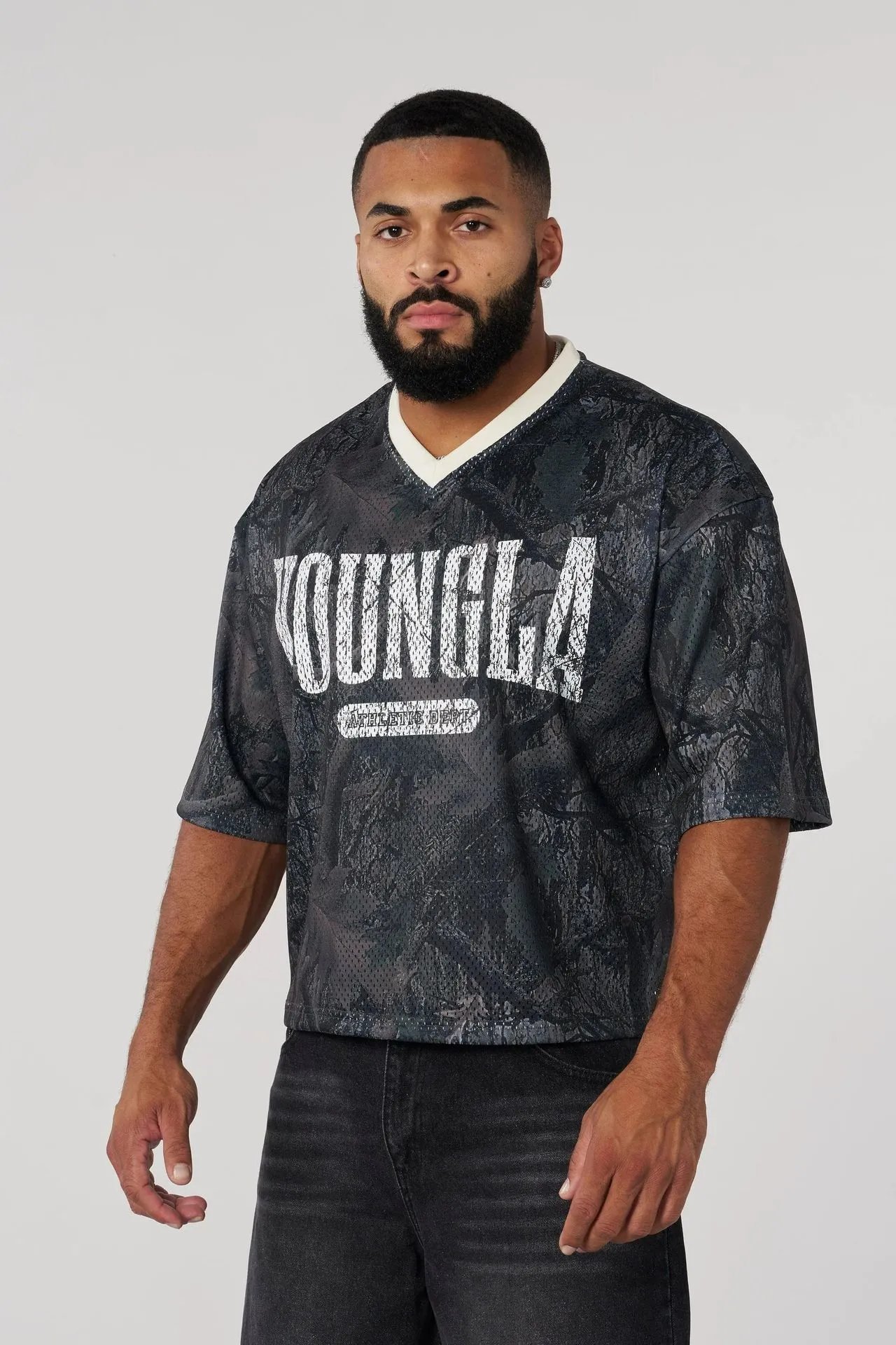 Design YOUNGLA Skull Mesh Jersey Navy Jersey - 16