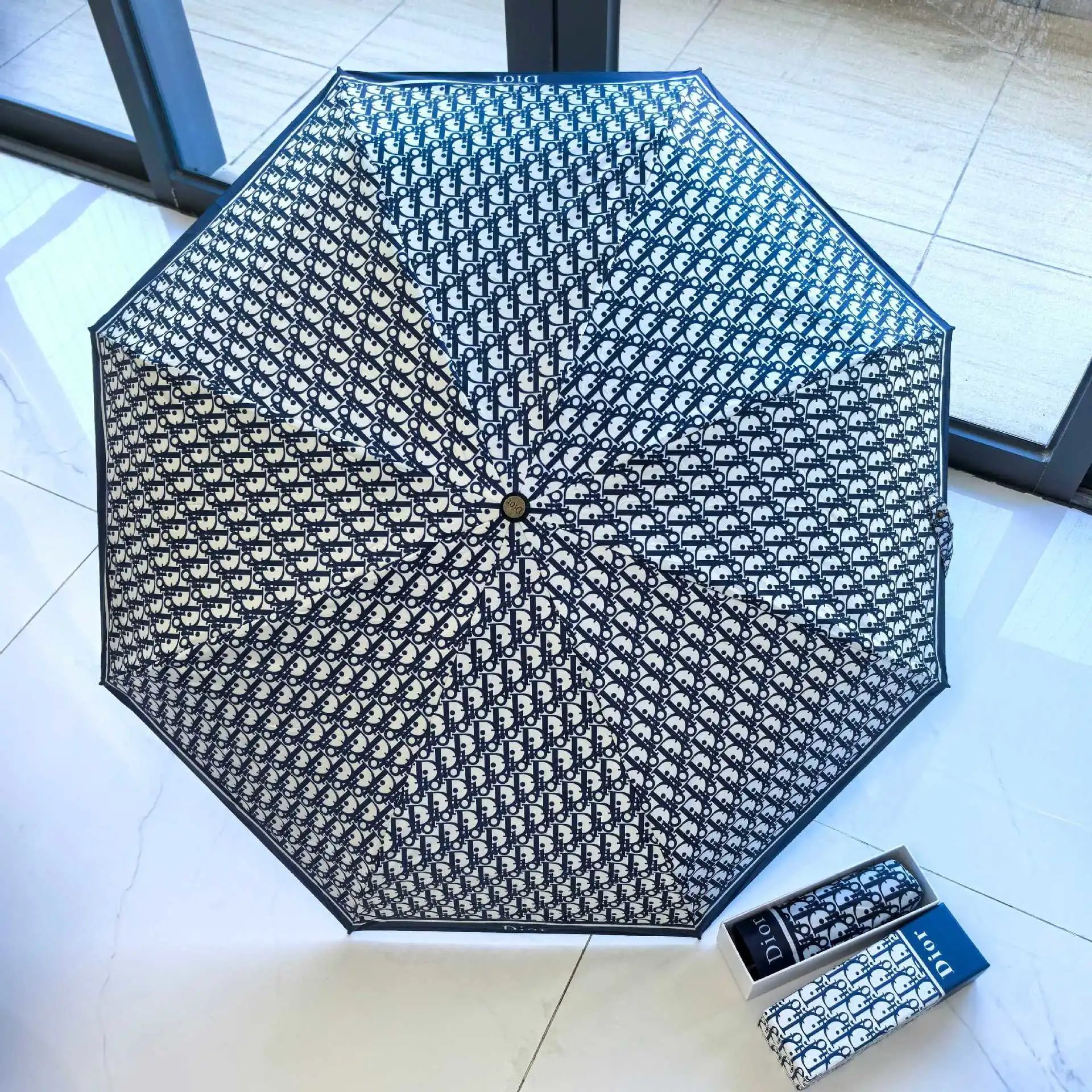 Design Floral Bird Print Folding Umbrella Multicolor Accessories - 5