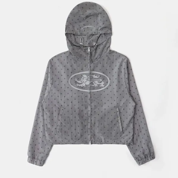 C.P. Company Polka Dot Hooded Windbreaker Gray Outerwear - 1